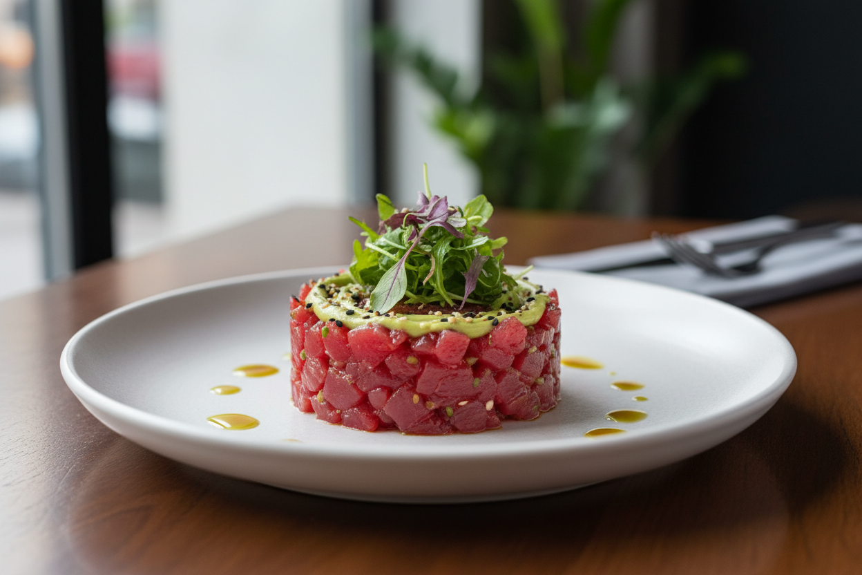 Tartaar van zalm of tonijn